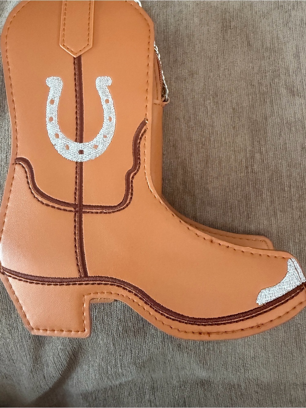NWOT Happily Grey Cowboy Boot Bag - Picture 2 of 7